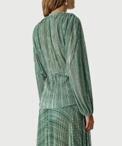 Forte_forte Top Lurex Pliss' -Robes Soldes Boutique forteforte top lurex pliss 1 3