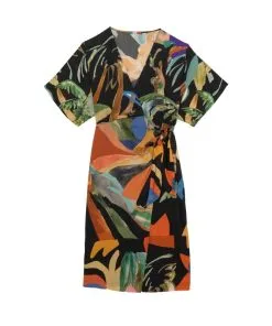 G.KERO Robe DANCING WOOD BLACK