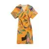 G.KERO Robe DANCING WOOD ORANGE -Robes Soldes Boutique gkero robe dancing wood orange 3