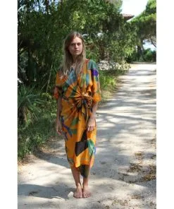 G.KERO Robe DANCING WOOD ORANGE 6 G.KERO Robe DANCING WOOD ORANGE -Robes Soldes Boutique gkero robe dancing wood orange 4