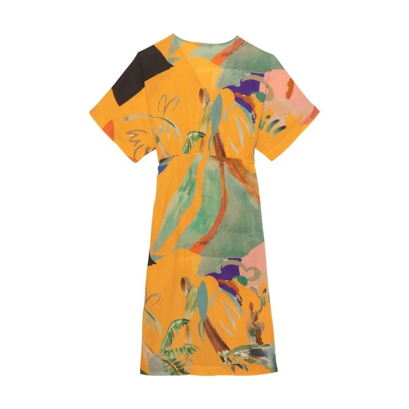 G.KERO Robe DANCING WOOD ORANGE 5 G.KERO Robe DANCING WOOD ORANGE – Image 3