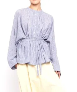 LAURENCE BRAS Blouse FER Blue -Robes Soldes Boutique laurence bras blouse fer blue 2