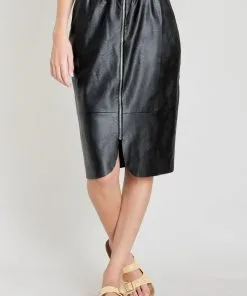 MAEVY Jupe JUPEVEGAN Noir -Robes Soldes Boutique maevy jupe jupevegan noir 2