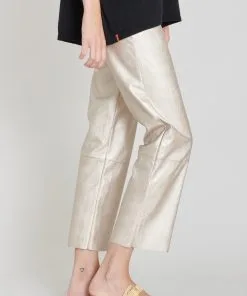 MAEVY Pantalon PANTA VEGAN Champagne -Robes Soldes Boutique maevy pantalon panta vegan 1