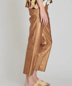 MAEVY Pantalon PANTA VEGAN Cuivre -Robes Soldes Boutique maevy pantalon panta vegan 2