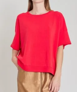 MAEVY Sweat EASY ROUGE -Robes Soldes Boutique maevy sweat easy rouge 1