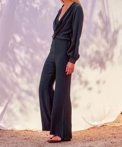 MARE DI LATTE Combipantalon ABBA ARDOISE -Robes Soldes Boutique mare di latte combipantalon abba ardoise 2