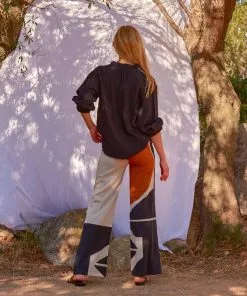 MARE DI LATTE Pantalon ERIKA BLACK -Robes Soldes Boutique mare di latte pantalon erika black 3