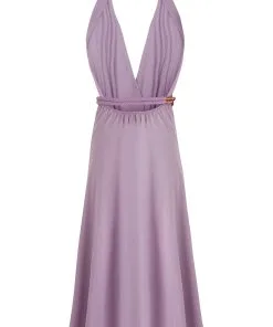 MARE DI LATTE Paréo Malin ALINE MAUVE MIST -Robes Soldes Boutique mare di latte pareo malin aline 7