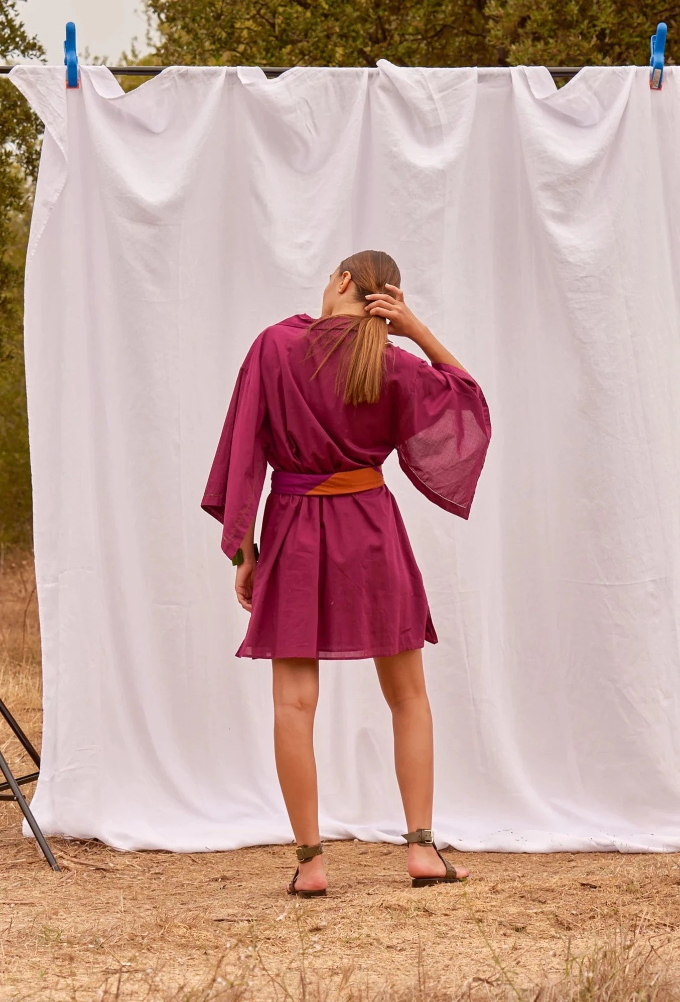 MARE DI LATTE Robe ALABAMA DARK PURPLE 6 MARE DI LATTE Robe ALABAMA DARK PURPLE – Image 4