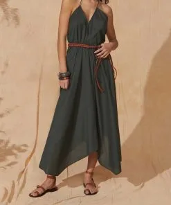 MARE DI LATTE Robe IVINA ARDOISE -Robes Soldes Boutique mare di latte robe ivina ardoise 1