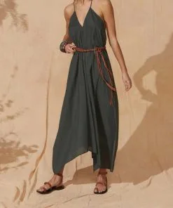 MARE DI LATTE Robe IVINA ARDOISE -Robes Soldes Boutique mare di latte robe ivina ardoise 4