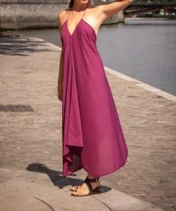 MARE DI LATTE Robe IVINA DARK PURPLE -Robes Soldes Boutique mare di latte robe ivina dark purple 2