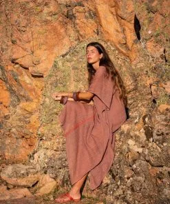 MARE DI LATTE Robe Poncho RAFAELE -Robes Soldes Boutique mare di latte robe poncho dana 4